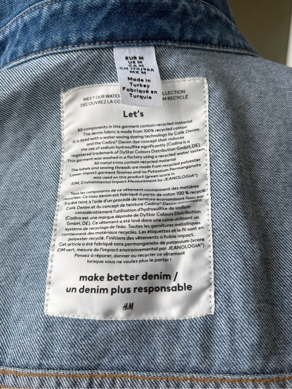 H&M Light Blue Denim Shirt with Button Detail - Picture 4 of 8